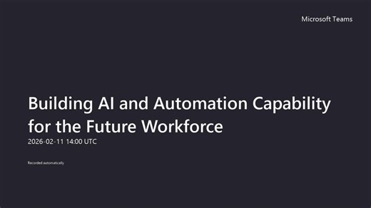 Building AI and Automation Capability for the Future Workforce