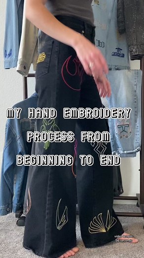 I made y’all a new beginning to end process video because the sound on the last one got eaten by copyright 💛 #embroidery #handembroidery #diy #howto #embroiderytutorial #crafttok #starwarsembroidery #nerdy #pixar #handstitched #customembroidery #crafttutorial #disneycrafts #customdenim