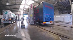 ZDF - drehscheibe, drehscheibe vom 4. Juni 2020 (Ausschnitt) LKW-Waschstraße | Mobiltätskanal-Kanal MoKa