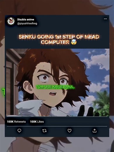 SENKU GOING 1st STEP OF MEADCOMPUTER 🤯