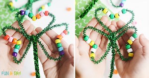Beaded Shamrock Craft for Kids