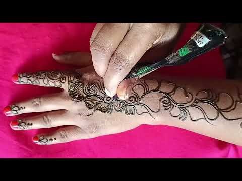 Easy back hand mehandi design simple arebic mehandi
