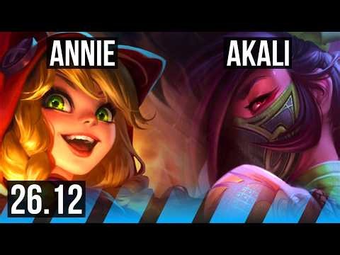ANNIE vs AKALI (MID) | Good KDA: 7/2/11 | EUW Challenger | 26.12