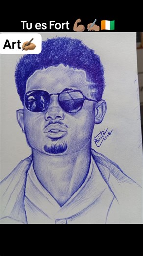 AMAD DIALLO tu es trop fort 💪🏽🥰✍🏽🇨🇮 Art au stylo à bille ✍🏽 #art #artist #myart #dessinateur #cotedivoire #Afrique | Allist'ARTS Irié Bi