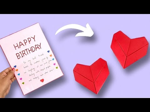 Easy Birthday Origami Heart | Unique Birthday Greeting Card Idea | Letter Folding Ideas | Fun Crafts