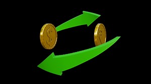 Exchange Money Animation With Coin Moving Stock Motion Graphics SBV-349005590 - Storyblocks