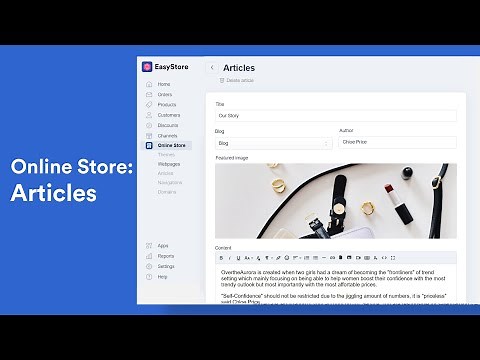 EasyStore Tutorial : How to create Website's Articles │Online Store (Sales Channel)