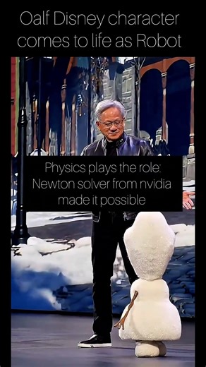 Oalf Disney character is now in real life as robot✨🧬🔥 Nvidia CEO introduced it on stage⭐