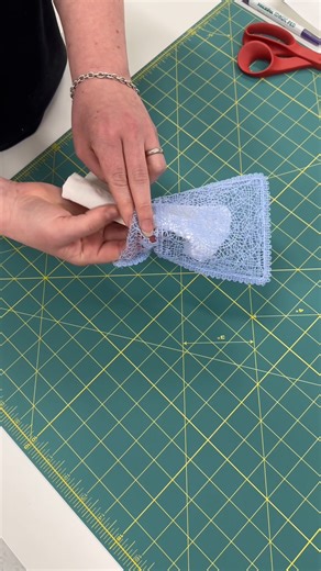 Take your gifts to the next level with a handmade battenburg lace bag! Plus, we used Madeira USA Sensa Green thread. Get the design: emp80688-1 #embroiderylibrary #emblibrary #machineembroidery #embroiderywork #embroiderypattern #freestandinglace #battenburglace #handmadegifts #embroidered #embroideryproject #embroiderycommunity #diycraftideas #craftingismytherapy #madeirathread | Embroidery Library