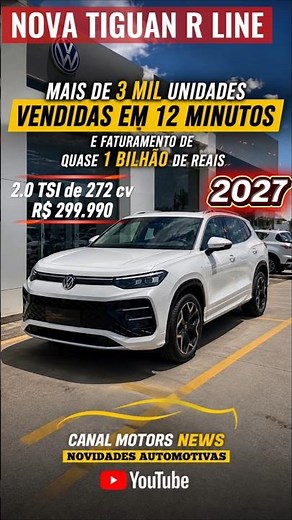 NEW TIGUAN R LINE 2027 SELLS 3,000 UNITS IN 12 MINUTES