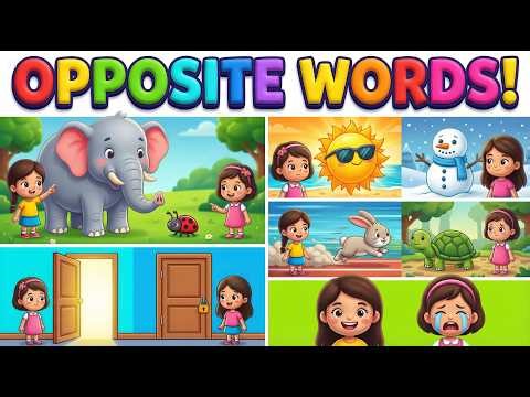 Opposite Words Song for Kids | Learn Opposites (Big–Small, Hot–Cold, Fast–Slow) | Fun Learning Song