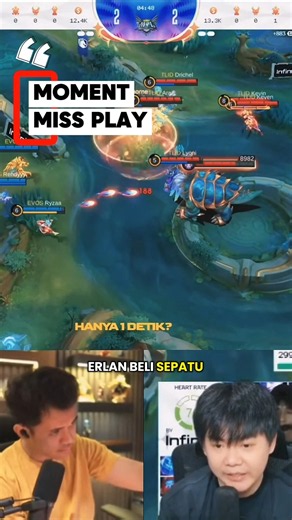 MOMEN MISS PLAY, TLID VS EVOS | REAKSI OURA DAN STEVEN AGE! #mpl #shorts