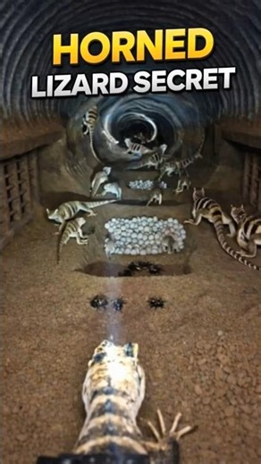 Horned Lizard POVExploration / Underground Colony / #shorts