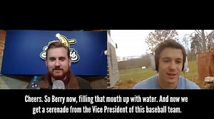 Berry chokes on water while trying to sing. Biko and his cat are very entertained. Besides the water singing, Head Coach Tyler Gillum comes on and chats with the boys. Bananas Unpeeled is available wherever you listen to your podcasts! | The Savannah Bananas