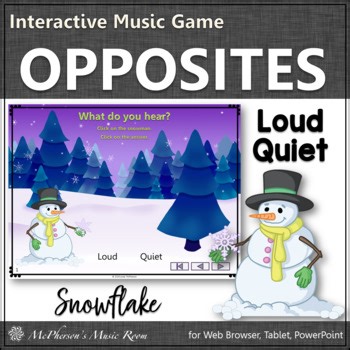 Winter Music Activity Dynamics Loud Quiet Interactive Music Game {snowflake}