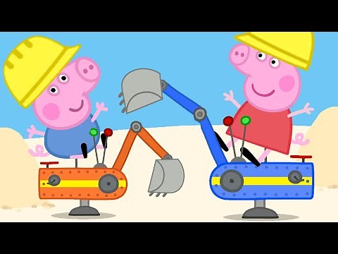 George and Peppa go to Digger World | Peppa Pig Official Family Kids Cartoon