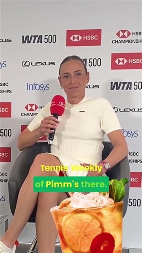 Donna Vekic is celebrating her Queen's win with a Pimm's #vekic #tennis #HSBCChampionships