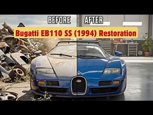ASMR Car Restoration | Bugatti EB110 SS (1994) | No Talking | Natural Workshop Sounds