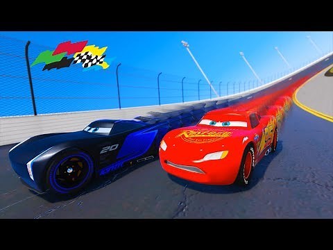 Lightning McQueen VS Jackson Storm Race Cars 3 Daytona and Friends & Songs