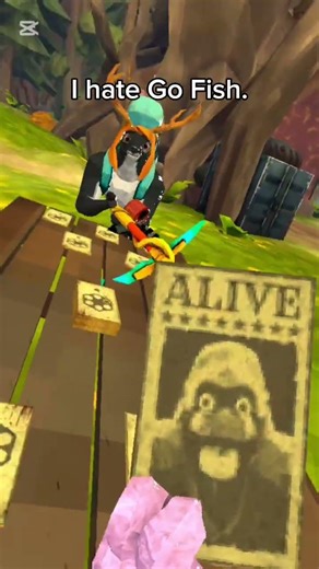 I hate Go Fish. #animalcompany #funny #meme #vr