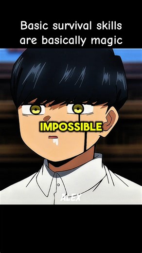 he can use basic survival skills #anime