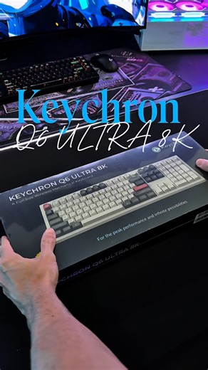 Anthony | Pc Building | Pc Watercooling on Instagram: "KEYCHRON Q6 ULTRA 8K ✅660 HOURS OF USE ON A SINGLE CHARGE ✅2.4 GHZ & BLUETOOTH CONNECTION ✅KSA PROFILE DOUBLE-SHOT PBT KEYCAPS ✅HOT-SWAPPABLE ✅Keychron Silk POM Switch Big thanks to Keychron for sending over the Q6 Ultra 8K.If you’re looking for a buttery smooth typing, and next level responsiveness this is the keyboard to get 💯 Tags #keyboard #keyboards #gamingkeyboard #gaminglife #customkeyboard"