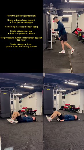 Dr. Jonathan Bae demonstrates 3 hamstring focused exercises to strengthen the posterior chain at length. Strengthening the posterior chain at length can directly enhance running and sprinting mechanics which translates well into a diverse range of sport and activity. #sportsphysio #gym #fitness | Sydney Sports Physio & Fitness | Facebook