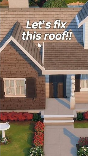 Quick Roof Fix in The Sims 4 💚Simple, Clean, and so Useful! #sims4 #sims4build #quick #tricks