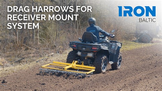 The Iron Baltic Drag Harrow with Receiver Mount System is the easy way to level surfaces and clean up rough spots, so keeping your gravel roads, paddocks, or fields in shape doesn’t have to be complicated. Just mount it to any standard 2'' receiver, adjust the working depth, and you’re ready to go. ✅ Levels gravel roads, driveways, and paddocks ✅ Prepares seedbeds and loosens compacted soil ✅ Heavy-duty steel construction for serious durability ✅ Easy, tool-free attachment to ATVs and UTVs Simpl