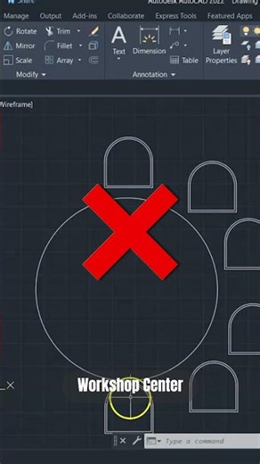 AutoCAD Tutorial - How to Use Polar Array Command!! #autocad #autocadblocks #cadline #cad #cadquery