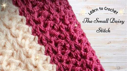 Crochet Small Daisy Stitch | Step-by-Step Stitch Tutorial