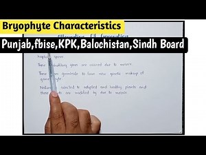 Bryophyte Characteristics And Life Cycle | Biology Class 11
