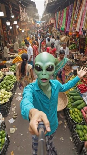 👽 Alien Bazaar Mein 😨 | Real Vlog | #shorts