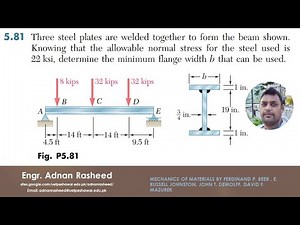 5-81 |Analysis & Design of Beam | Mechanics of Materials