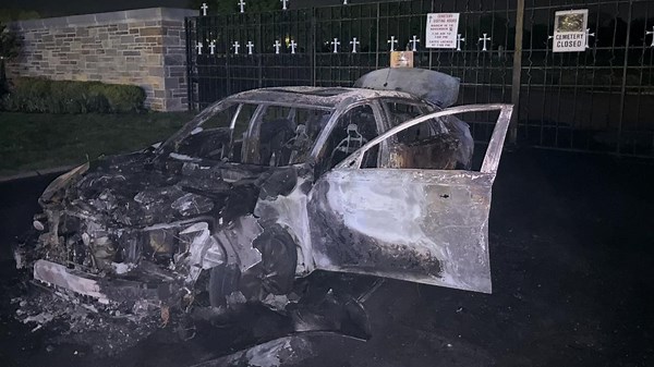 Arson investigation underway after car found ‘engulfed’ in fire in Silver Spring cemetery
