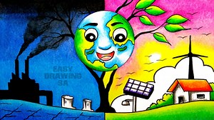 Environment day drawing Earth day drawing #drawing #painting #EarthDay #environment | Easy Drawing SA