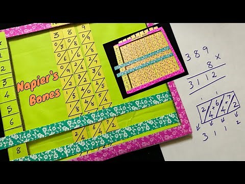 Napier's Bones | Making & working Model | Maths Project Step by step | Multiple Calculator TLM