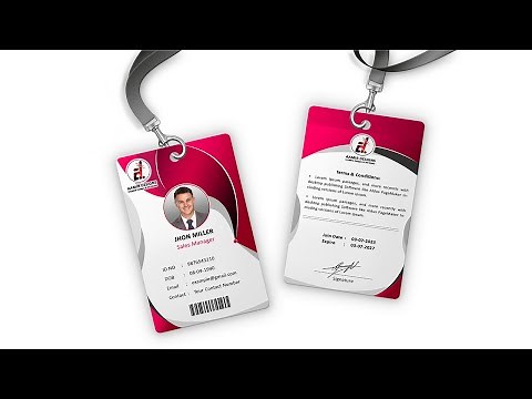 ID Card Design [ Front Back ] [ Professional ID Card Designs ] Photoshop Tutorials