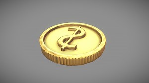 Golden Coin - 3D model by Server Cat Studio (@servercat)