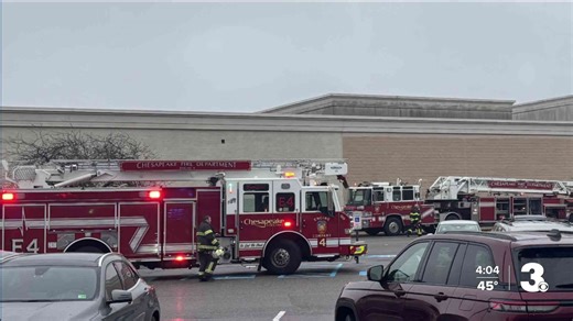 Parts of Greenbrier Mall closed for the rest of Tuesday after fire breaks out in store