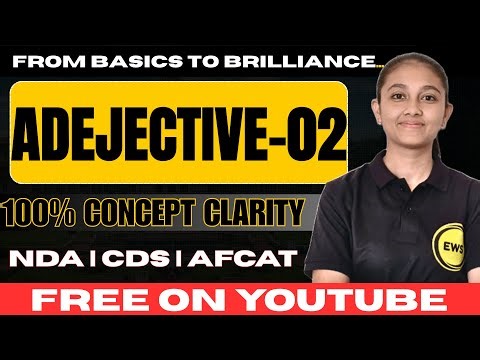 ADJECTIVE 02 | NDA | CDS |AFCAT | ENGLISH for all exams.