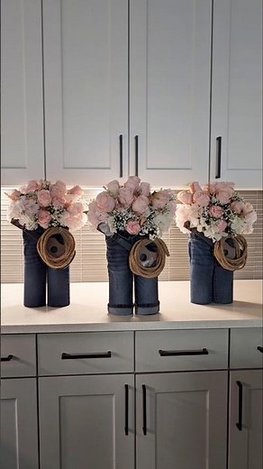DIY Jeans Flower Vase | Western Centerpiece Decor