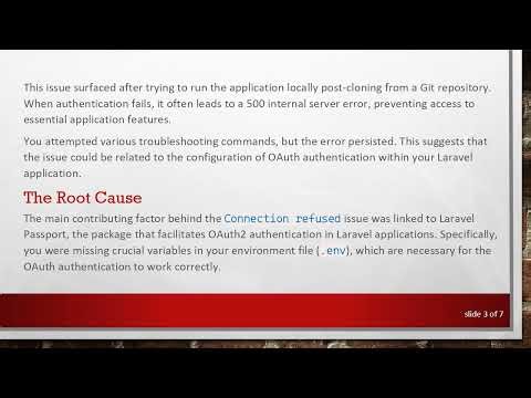 Solving the Connection Refused Error in Laravel for OAuth Authentication