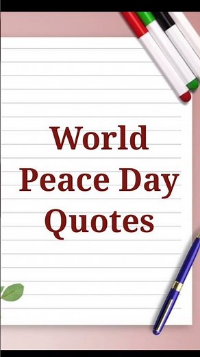 World Peace Day Quotes || International day of Peace 2021
