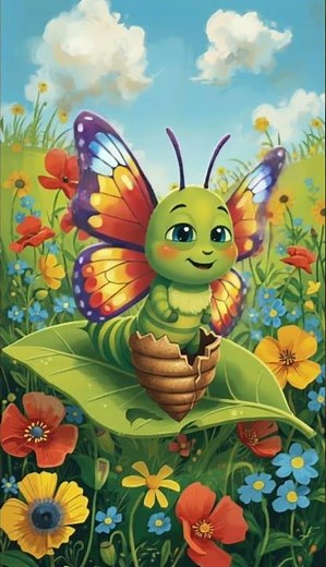 La petite chenille devient un papillon - chanson pour enfants