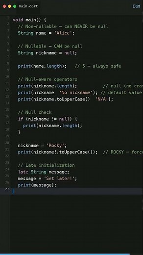 Lesson 21: Null Safety — Preventing Crashes! | DART Tutorial