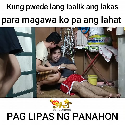 Ang hirap tumanda tapos walang mag aalaga. Kung pwede lang na laging malakas, pero darating din ang araw na manghihina at tatanda. Huwag din ibilin sa iba, dahil baka ito din ang mitsa ng kanilang maagang pagkawala. Sana alagaan ang bawat ama, ina sa kanilang pagtanda. | A S Productions