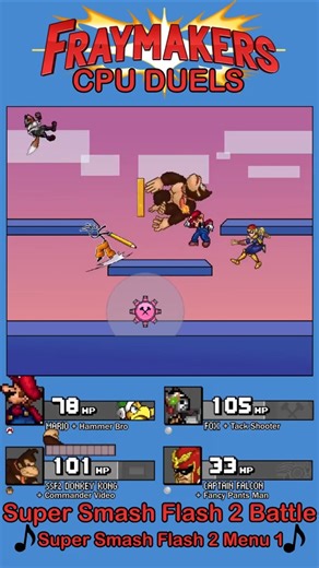 Super Smash Flash 2 Battle - Fraymakers CPU Duels #shorts #fraymakers