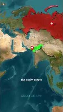 The Longest Straight Swim on Earth 🌊 Around the Entire Planet #abseiling #rockclimb #mountaintours