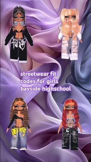 streetwear girl fot codes bayside highschool #roblox #bayside #robloxcodes #baysideonline #followme